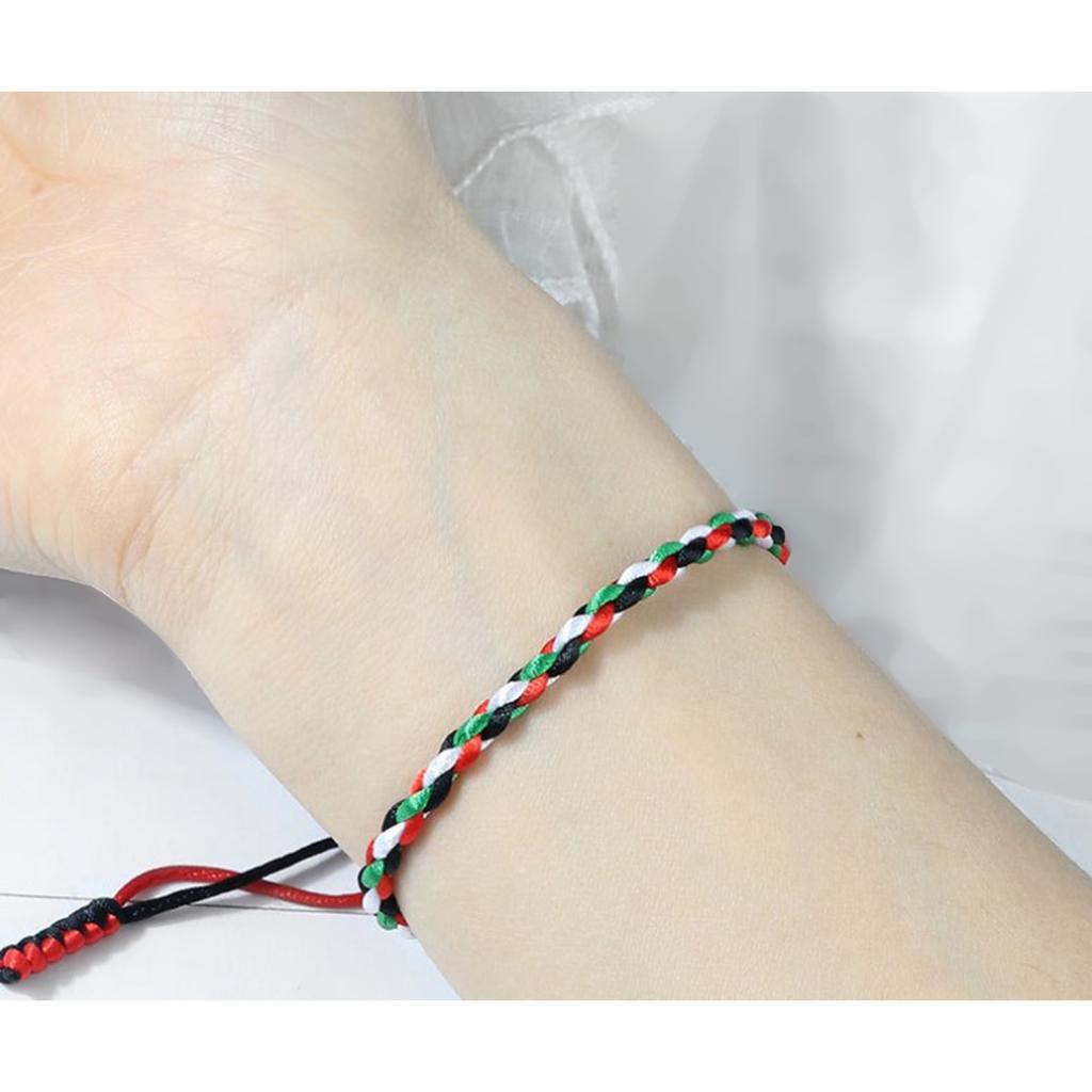 Stylish Knotted Bracelet Cotton Adjustable Hand Rope in Elegance Color Waterproof and Sweatproof Cotton Jewelry