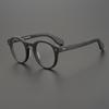Mens Womens Round Black Thick Full Rim Eyeglass Frame Handmade Acetate Blue Light Blocking Myopia