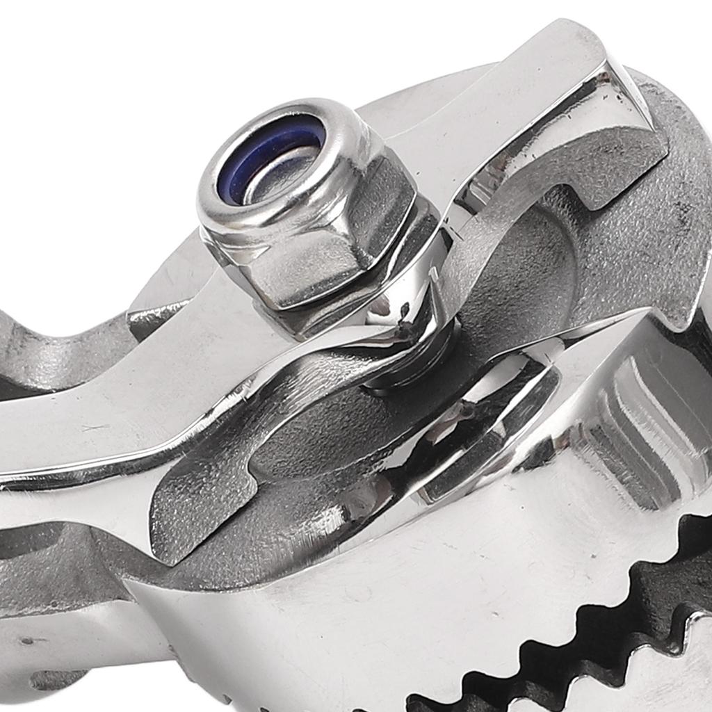 Marine VHF Antenna Mount Base Stainless Steel Adjustable Ratchet Mount Bracket For 7/8 To 1in Rails