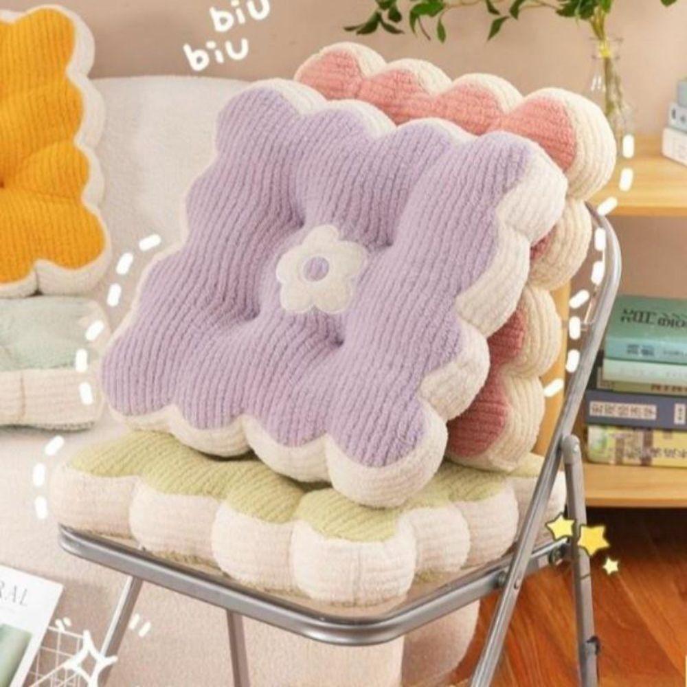 Soft Cotton Seat Cushion 40*40cm Chair Seat Cushion Square Office Chair Pad for Home Office Sofa