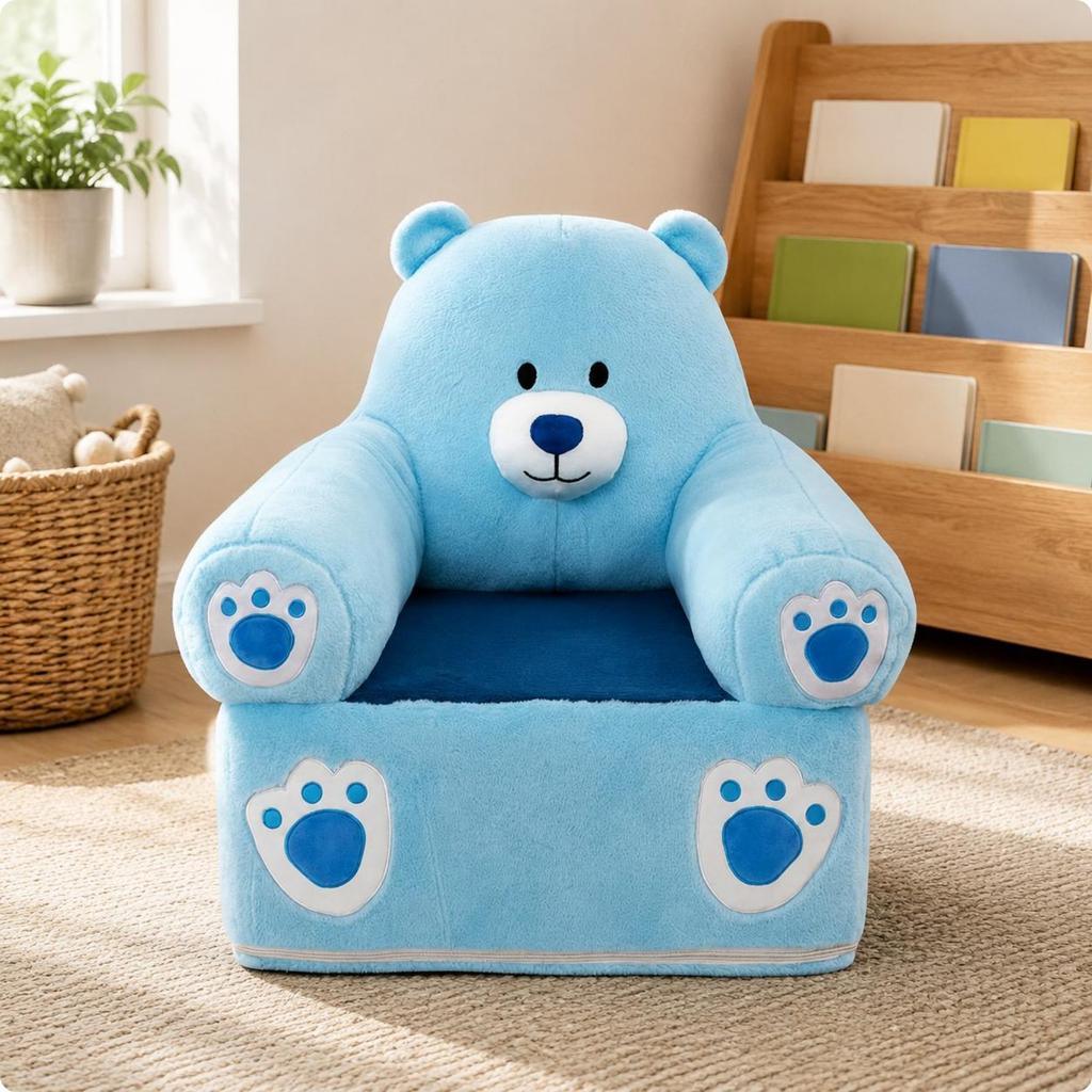 Soft Kids Sofa Removable Washable Cover Cartoon Creature Sofa Soft Toddler Chair Armrest Design Stuffed Kids Armchair
