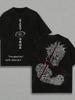 Gojo Satoru T-shirt Jujutsu Kaisen JJK Anime Syratvätt Vintage Överdimensionerad Herr T-shirt