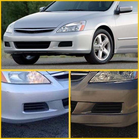 Fit 2006-2007 Honda Accord Front Left & Right Fog Light Lamp Cover W/o Hole