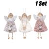 Christmas Hanging Angel Doll Pendant Plush Angel Ornaments Xmas Tree Decors for Wedding Birthday Party New Year Holiday Decor