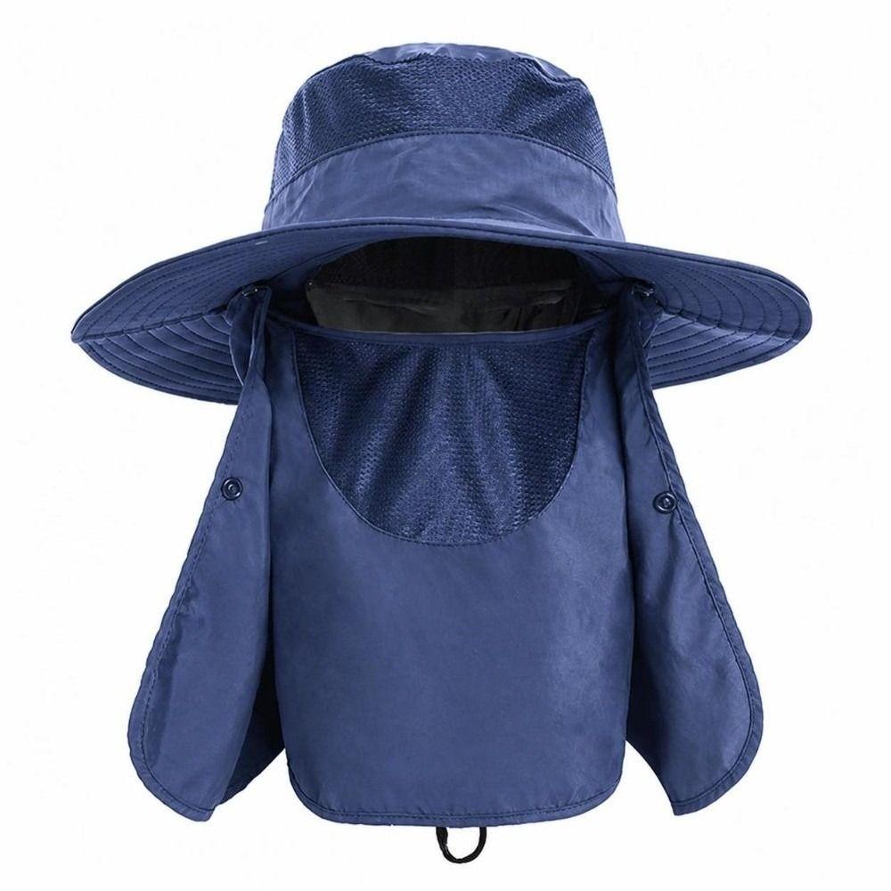 Removable Neck Flap Fishing Hat Nylon Sun Hat Durable Fishing Sun Hat Outdoor Hiking