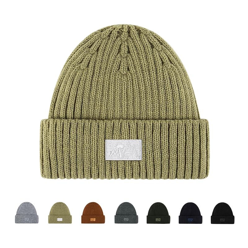 

[Pawinpaw] knit hat men s winter Cold protection beanie Hat [thermal insulation/double layer structure/beautiful silhouette/soft/stretchable] knit cap