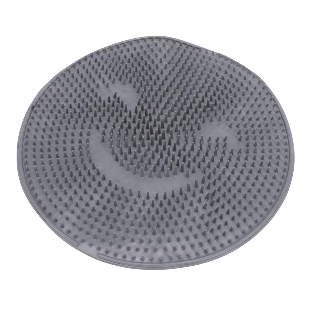 Foot Brush Massage Mat Non Slip Shower Foot Scrubber Cleaning Exfoliating Mat with Suction Cup Gray