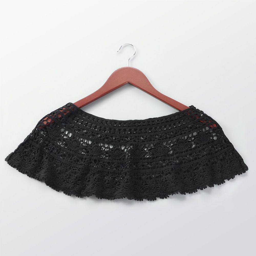 Dutý střapec Vintage šál Pončo Falešný límec Háčkovaný pletený plášť Krajková vesta