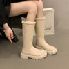 2024 Retro Western Cowboy Boots Chunky Heel Round Head Fashion Boots Thick Bottom Warm Snow Botas Versatile Women Shoes Gothic