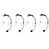 4 X JY-528 3.5mm Straight Angle Double Headset Headworn Micro