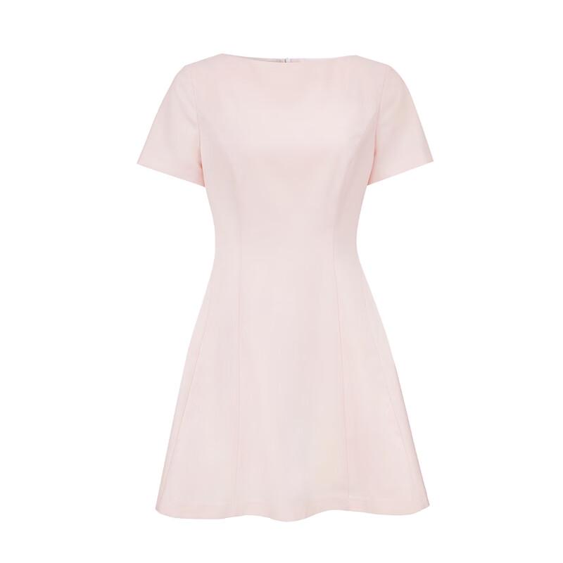 VEROMODA Elegant Round Neck Short Sleeve A-line Midi Dress