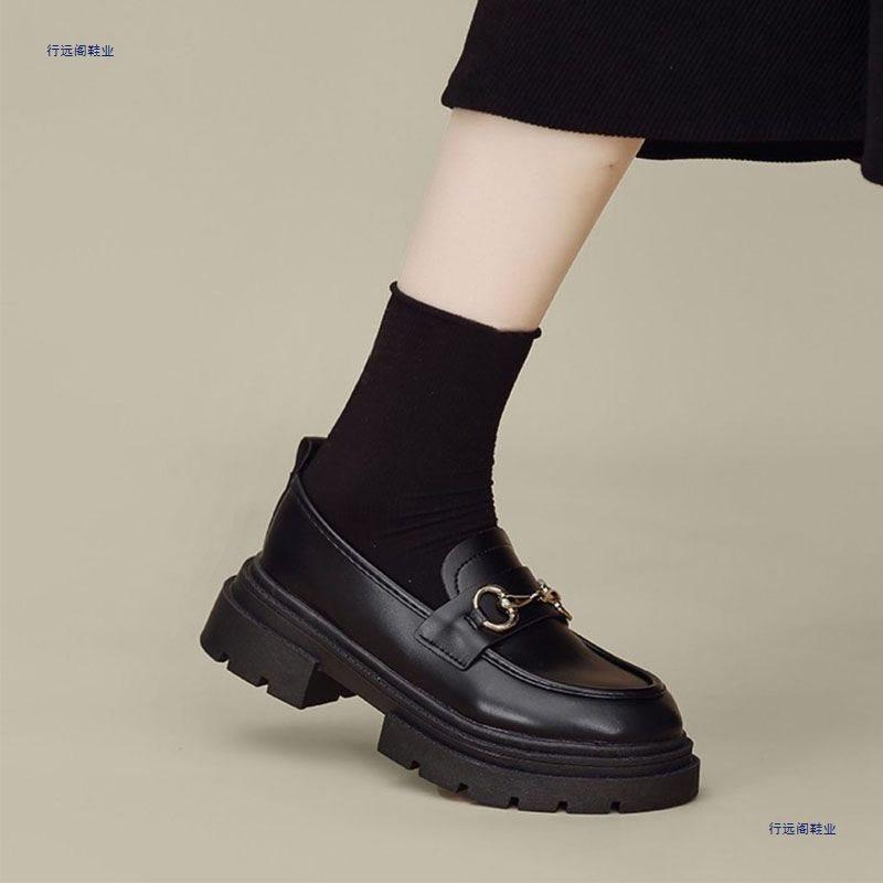 Platform-soled College-style Small Leather Shoes Women's Shoes New Spring One-pedal Women's Single Shoes