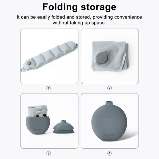 Inflatable U-Shape Neck Pillow Portable Press To Inflate Ergonomic Head Neck Support Ultralight Car Airplane Train Outdoor Travel Cervical Cushion