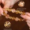 Natural Yellow Tower Crystal Black Gold Super Seven Multi-Gemstone Bracelet Attract wealth and prosper in career New Chinese Style Bracelet