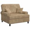 XXL Armchair with Cushions Beige 1.5 Line Fabric
