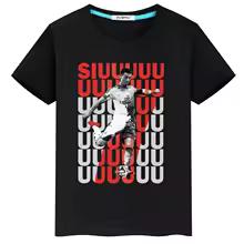 2026 Cr7 Ronaldo Football Star Oversized Cotton Tshirt Men Women Summer Luxury Brand Retro Leisure Loose Short Sleeve T-shirt 1