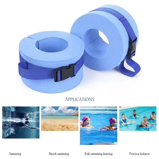 2Pcs Swimming Water Exercise Aerobics Aquatic Buoyancy Ankle Arm Wrist Cuffs