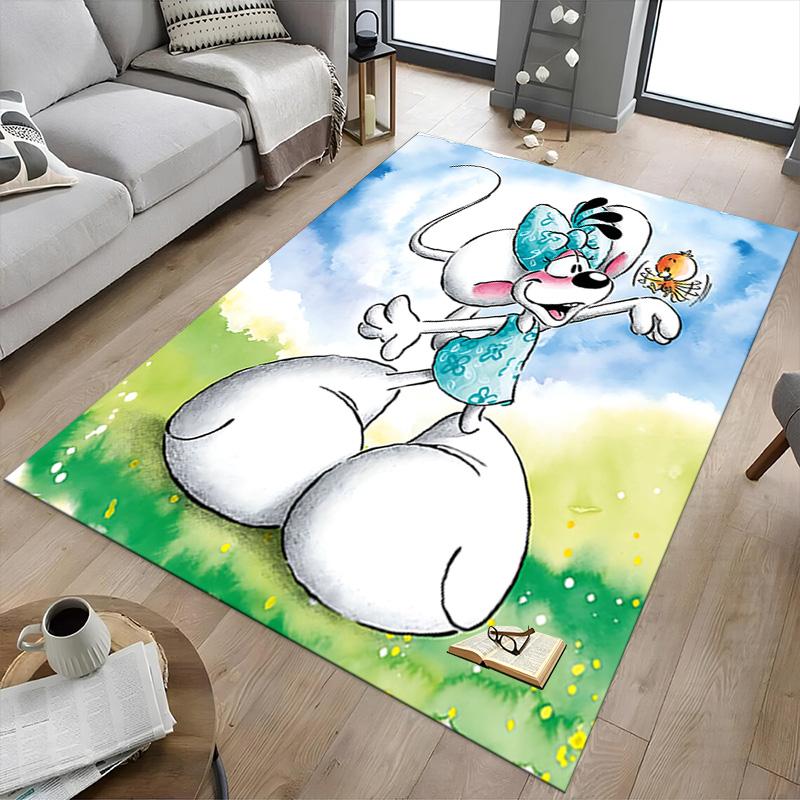 1pc Rabbit Adventure Carpet for Playroom Bedroom Living Room Sofa Home Decor,kids Game Area Rug Non-slip Floor Mat Y72346