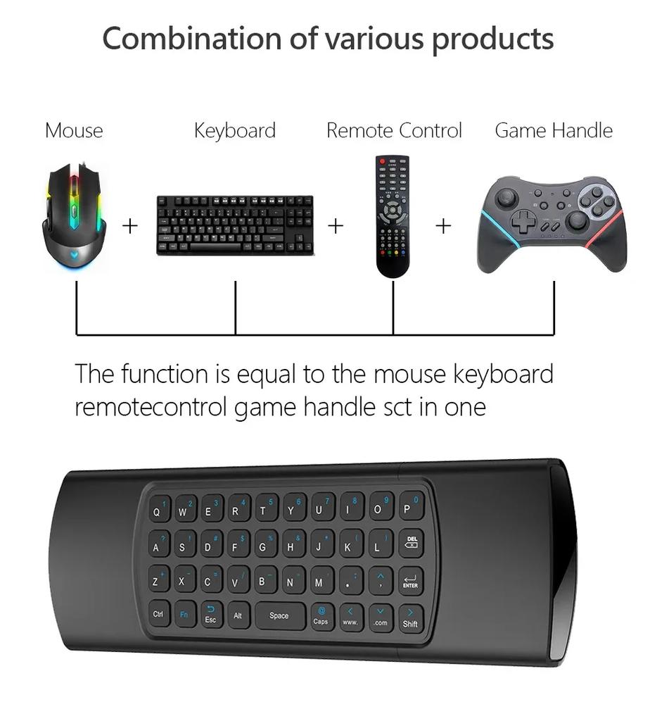 Backlit Remote Control Air Mouse Wireless Mini Keyboard Gyroscope 2.4GHz IR Learning Voice Assistant For Android Smart TV Box