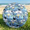 Football Team City FC Print Size 5 Soccer Ball, PU Wear Resistant Football for Match Training and Daily Practice, Birthday Gift for Soccer Fans