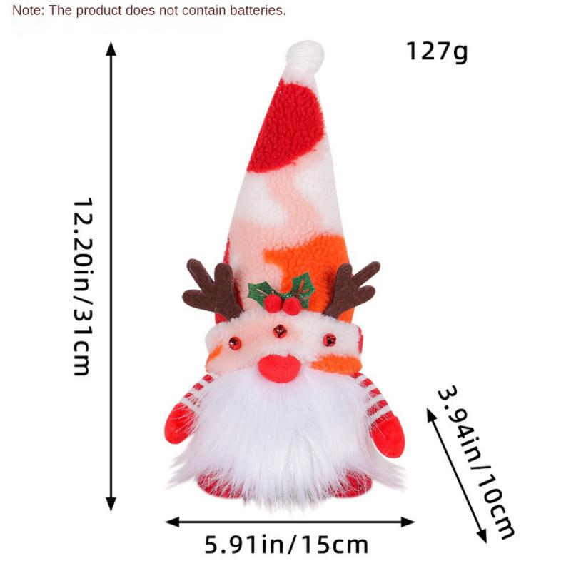 2024 Christmas Doll Elf Knitted Gnome With Led Night Light Christmas Decorations For Home Xmas Navidad New Year 2025 Gift