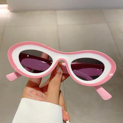 Y2K Designer Cat Eye Sunglasses Women Men Luxury Steampunk Pink Oval Small Shades UV400 Protection