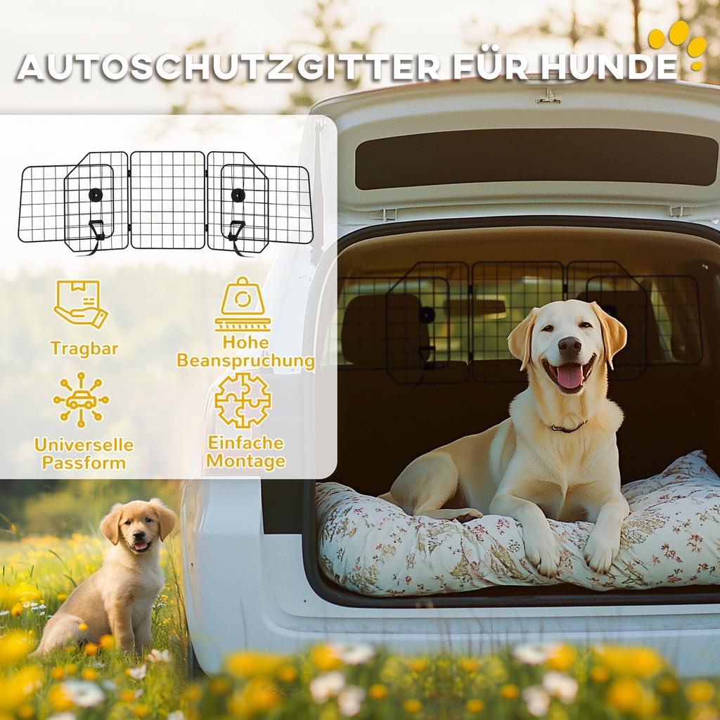 Dog Guard for Cars, Vans, Vehicles, with 93-150cm Adjustable Width