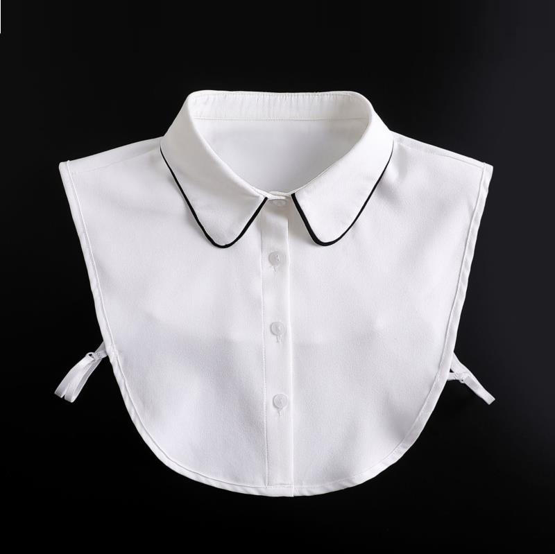 Women Embroidery Lace Detachable Lapel Fake Collar Shirt White Ruffles False Collar Woman Removable False Blouse Nep Kraagie