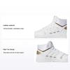 Originais Drop Step Couro Confortáveis Duráveis Tênis de Skate de Cano Alto Tênis Infantil Branco EF7155
