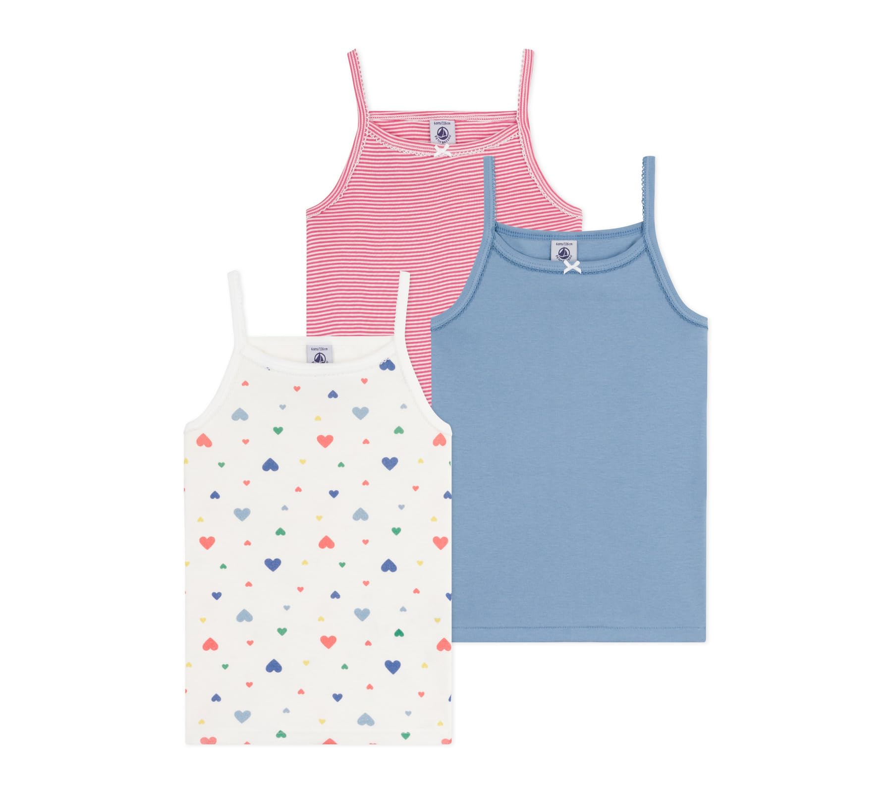 

Petit Bateau Camisole Set of Multicolor Size 86cm 3, A0E78A, 1, 2,
