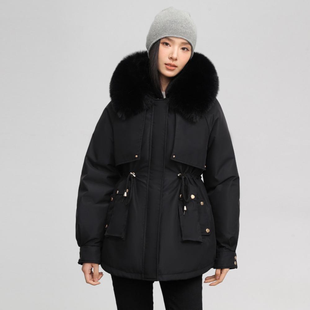 Winter new Korean version down cotton clothes thickened and velvet large size warm jacket