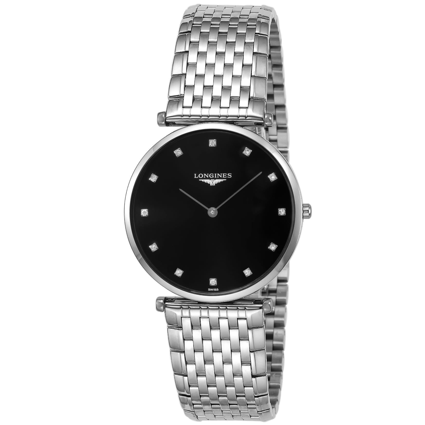 

Дивіться LA GRANDE CLASSIQUE Grand Classic Кварцовий Водонепроникний для Щоденного Використання Сапфірове Скло Чорний Циферблат Нержавіюча Сталь Срібний [Longines] Чоловічий чорний