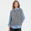 DIMANAF 2025 Winter Plus Size Autumn Women Sleeveless Vest Sweaters Knitting Buttons Oversize Casual Style Loose Sweater