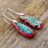 Bohemian Emperor Stone Water Drop Pendant Earrings European and American Popular Ins Jewelry