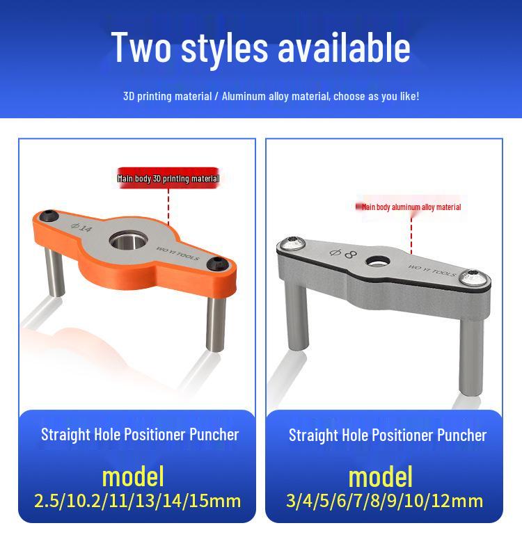 Vertical Drilling Locator: Quick Jointing Center Hole Punch Assistant for 2.5-15mm Wood Board