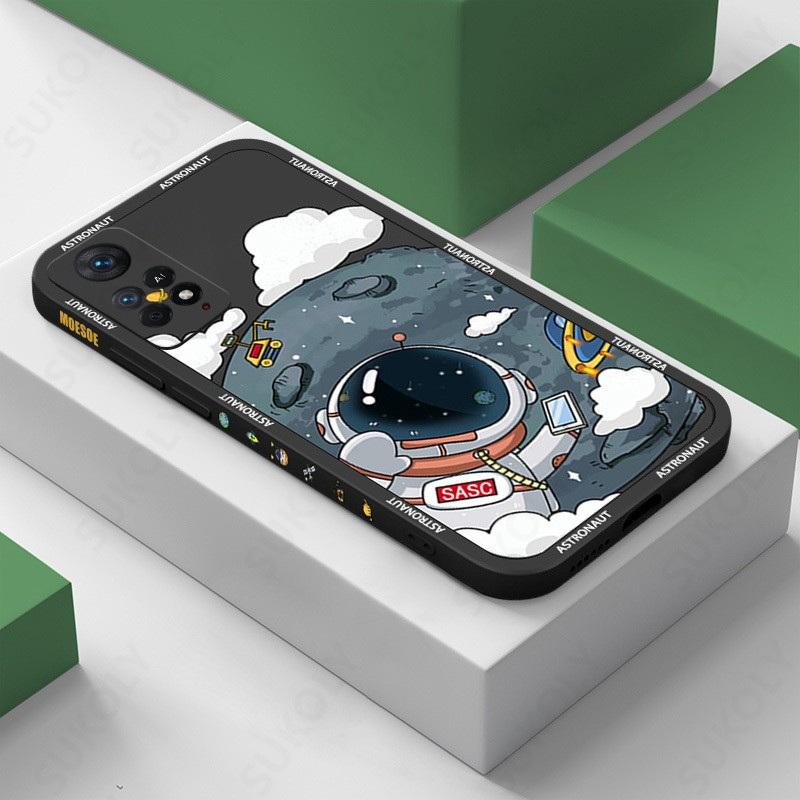 For Xiaomi Redmi Note 10 11 12 13 14 Pro 5G 13 Plus 11S Poco X5 X6 F6 13T 11T Pro 13C 14 4G Redmi K70E Astronaut TPU Case Cover