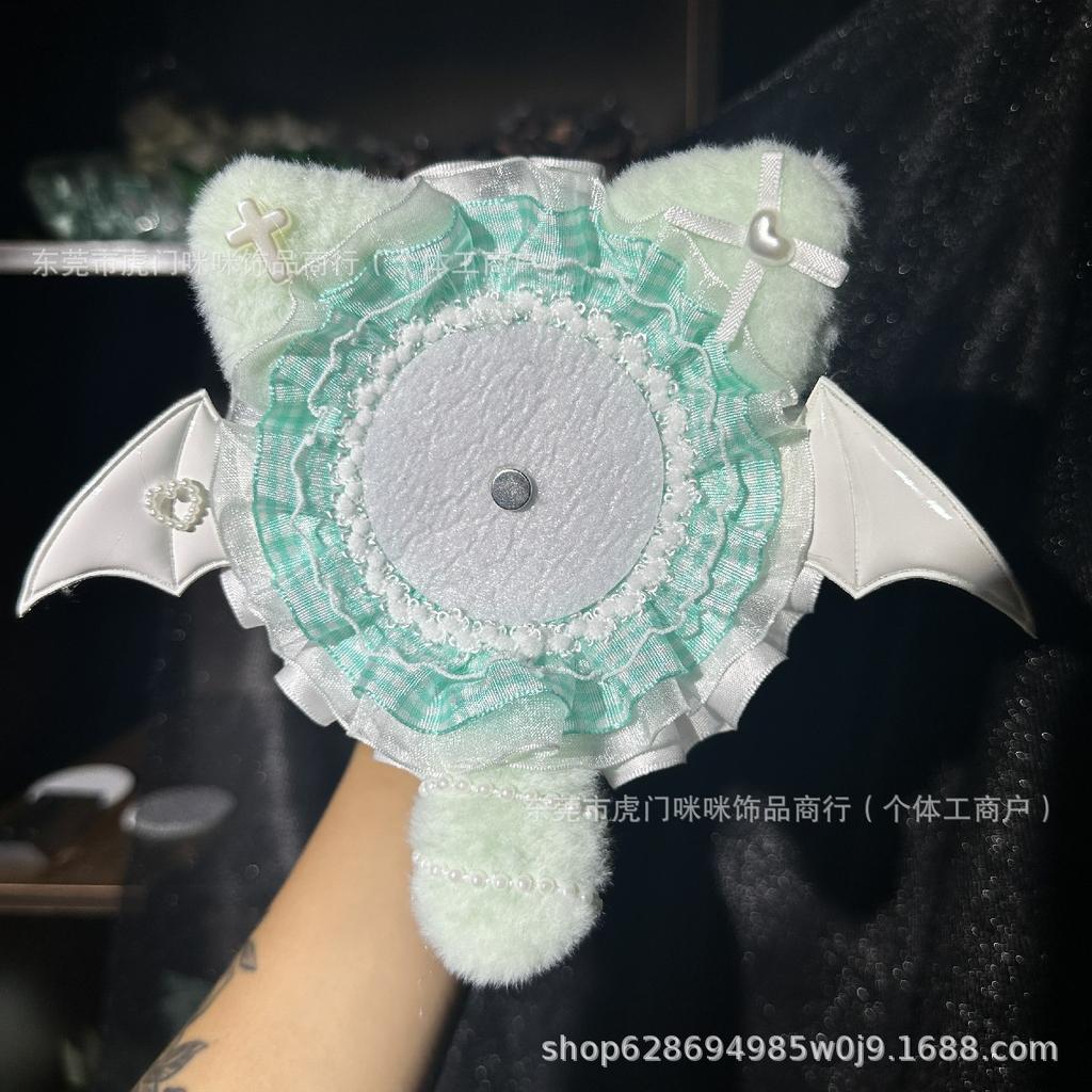 ins lace bar long tail cute Gu Mei original pain bag handmade brooch badge holder decoration