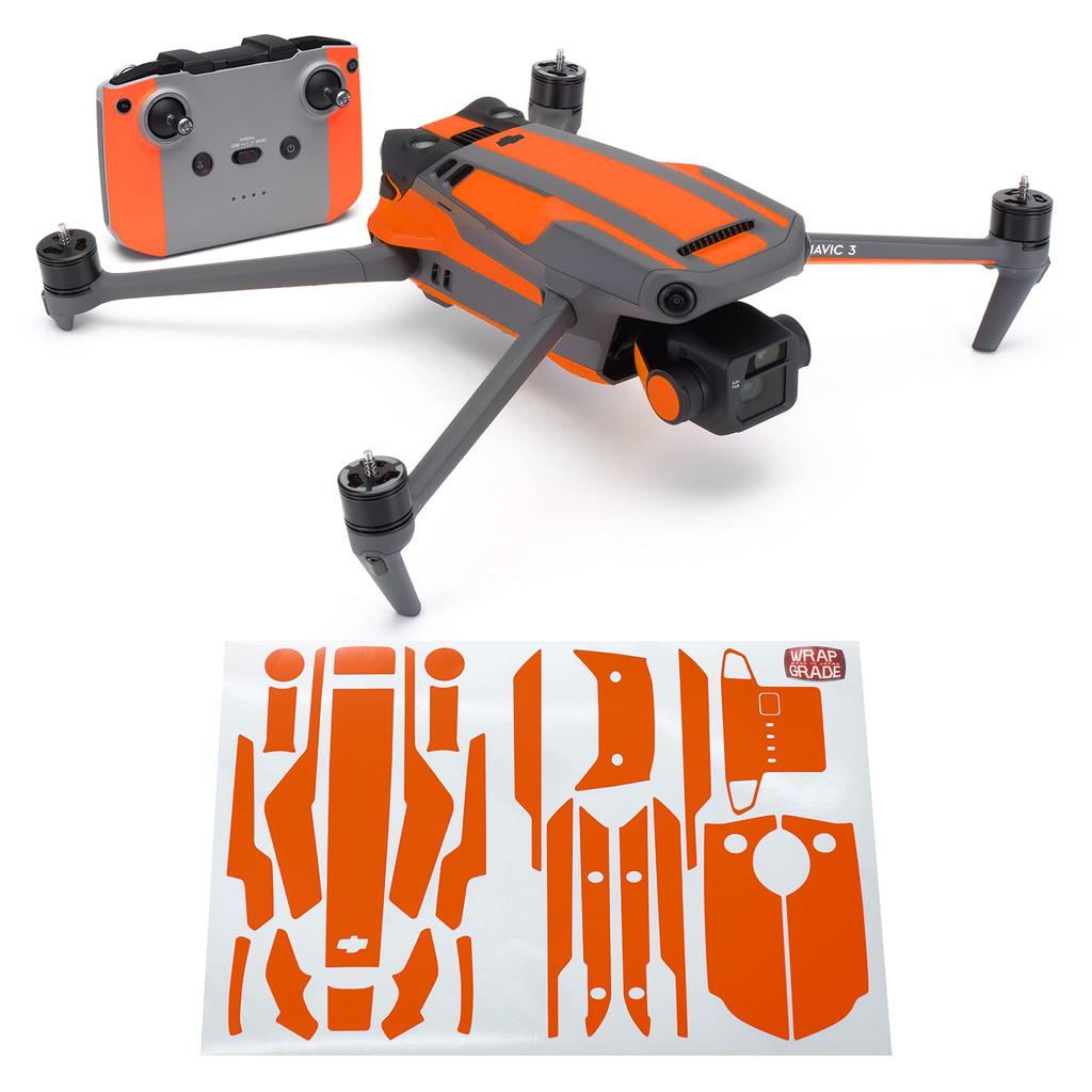 WRAPGRADE for DJI Mavic 3 Mavic 3 Classic Accent Color Skin (Neon Orange)