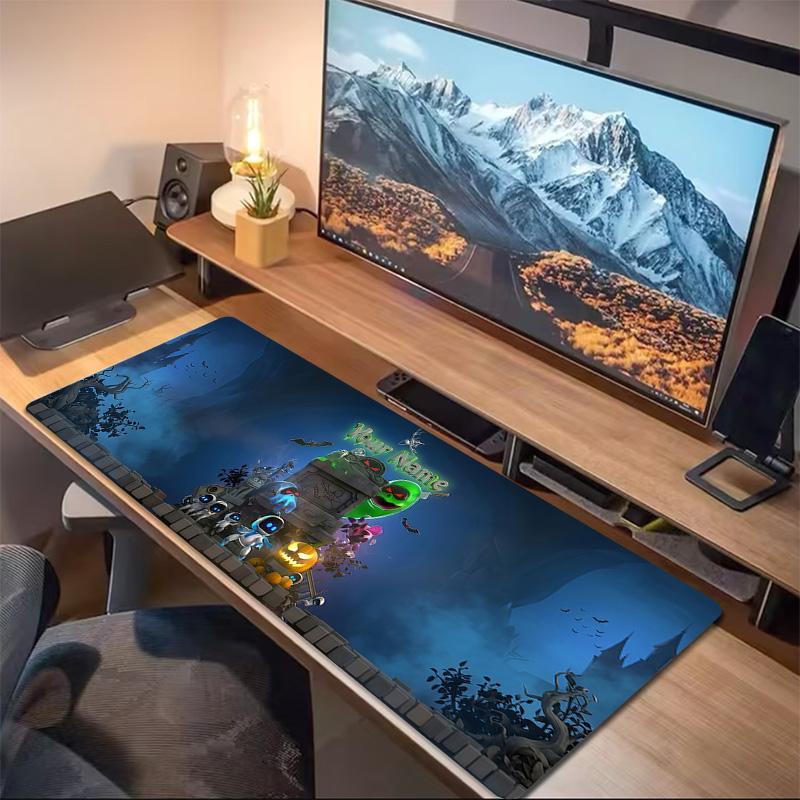 Astro Bot Custom Name Large Size Mouse Pad Large Gaming Table Cushion Non-slip Laptop Tablet Big Mousepad XXL Mat Mini PC Playmat With Lock Edge