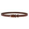 Top Layer Cowhide Belt Women's Pin Buckle New Year Trendy Thin Belt Casual Belt Decorative Belt