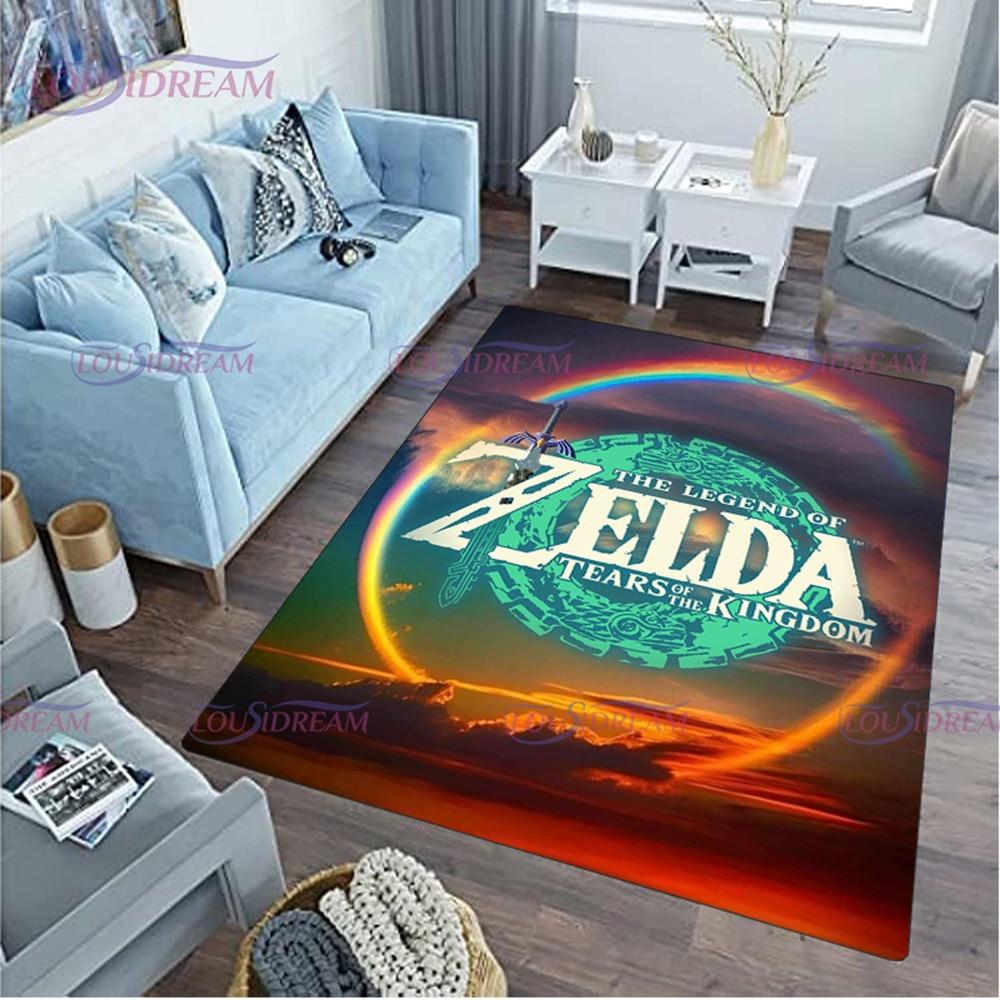 Cartoon Link-zalda Game Print Play Game Area Rug Sponge Washable Mat Bedroom Floor Mat Non-slip Bathroom Carpet Mat Door Carpet