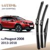 For Peugeot 2008 A94 2013-2018 2014 2015 2016 Wiper Front & Rear Wiper Blades Windshield Windscreen Window Brushes 26"+16"+12"