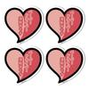 4 Pieces Heart Mini Beginner Mark Car Bike Car Sticker SignStore Product Made In Japan (Pink, Paper)