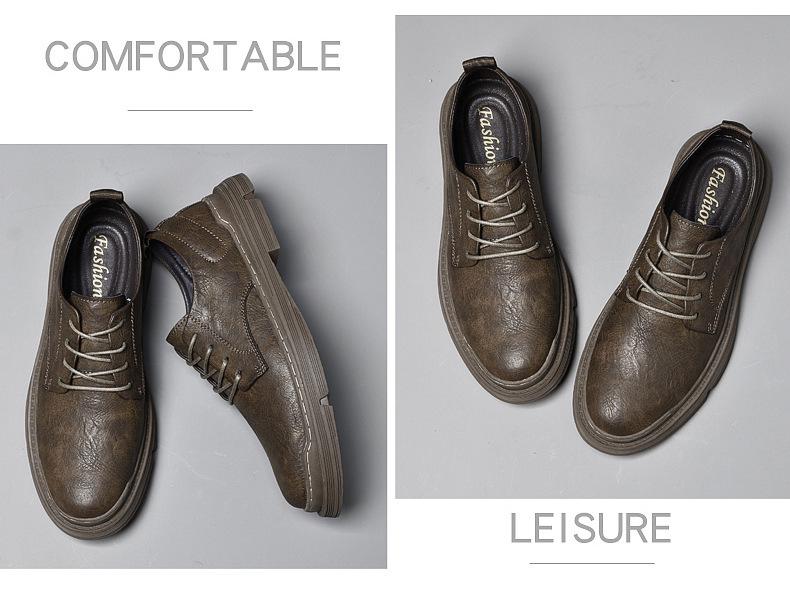 Men's Cowhide Leather Casual Work Shoes - New Formal Business Style
