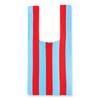 Knitted Fabric Women Handbag Stripes Design Eco Small Shopping Bag Decoration Purse Contrast Colors Woolen Cloth Tote For Ladies