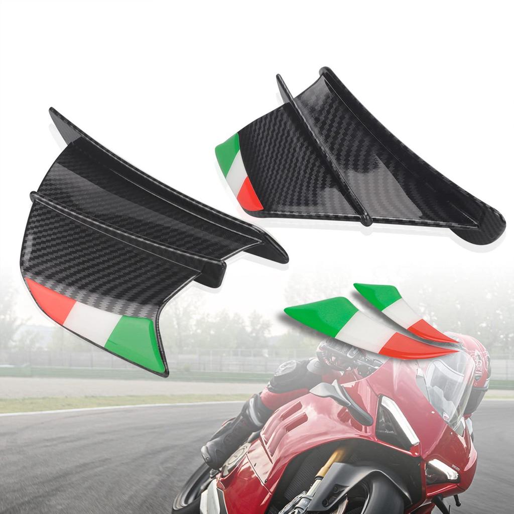 Stuurvnee Motorrad Winglet, Aerodynamisches Flügelkit, Spoiler Motorrad, Windströmung Fester Flügel, S1000RR V4-10R R1, Mattschwarz