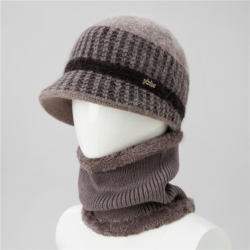 Hat Female Autumn and Winter Rabbit Hair Thermal Basin Hat Fleece Thickened Wool Hat