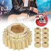 OpenGear Gitarrenmechaniken Zahnräder Sechskant-Klemmung Universelle Montage Stimmwirbel Musikinstrument Werkzeug(Goldene 9 Stück)
