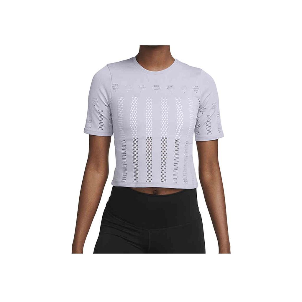 Nike Casual Training Breathable Short Sleeve T-Shirt Women Tops Lavender DV9170-519