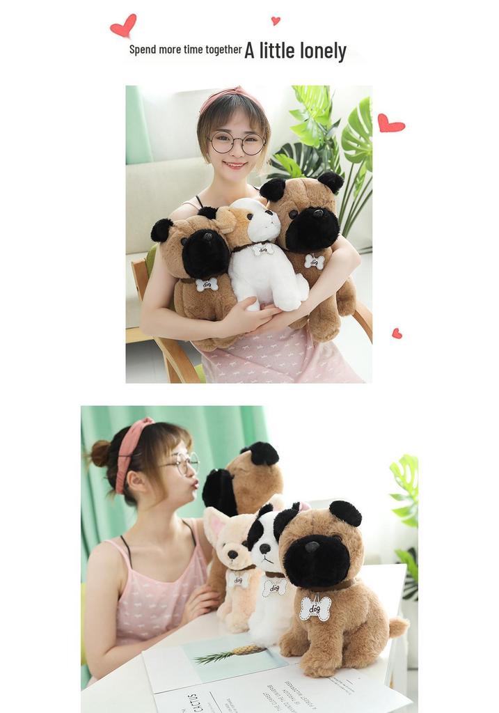 Famous Dog Plush Dolls: Husky, Bulldog, Shih Tzu, Schnauzer